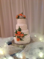 Wedding Cake- orange flower